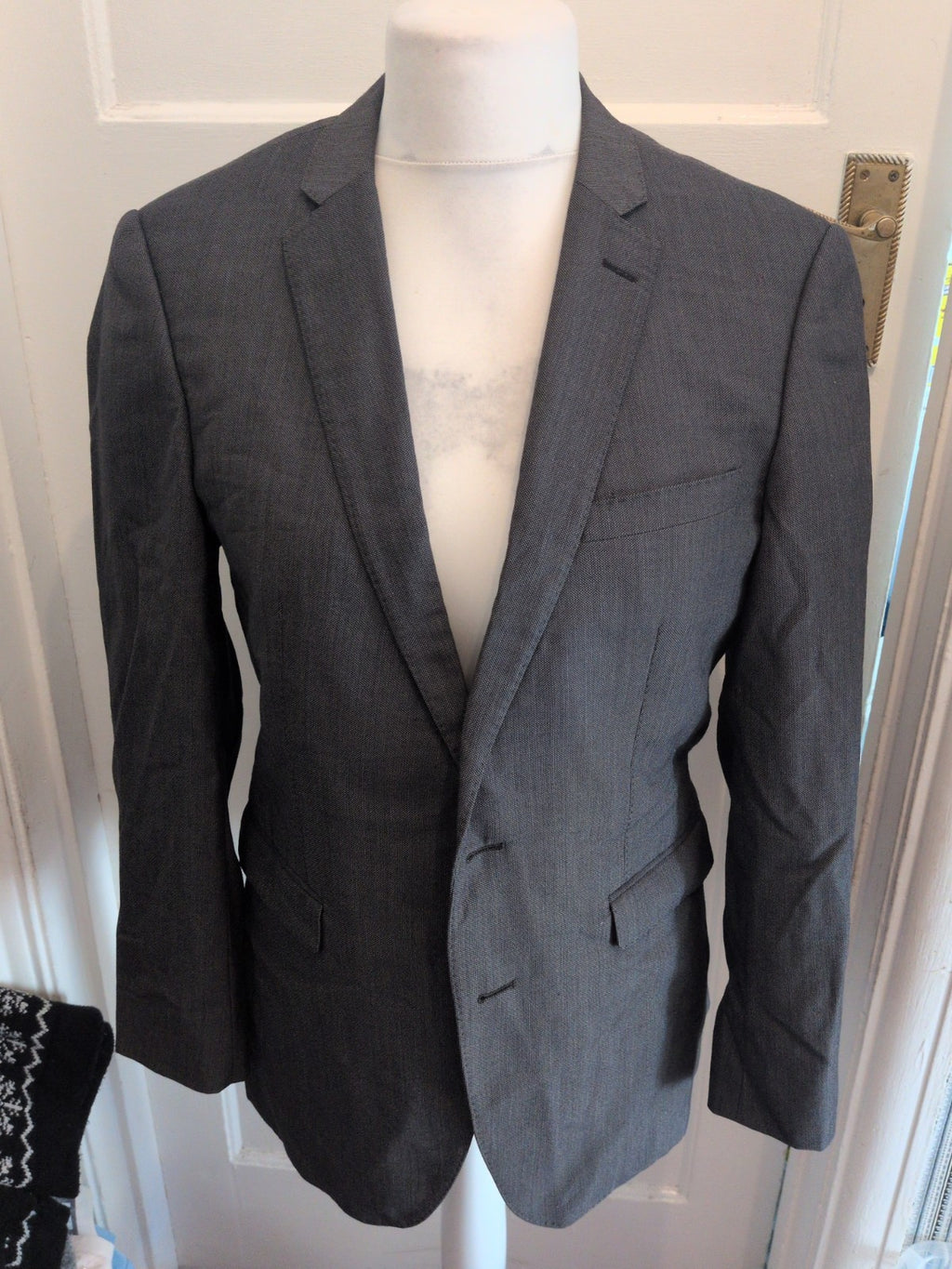Remus Uomo 40r Slim Grey Suit Jacket