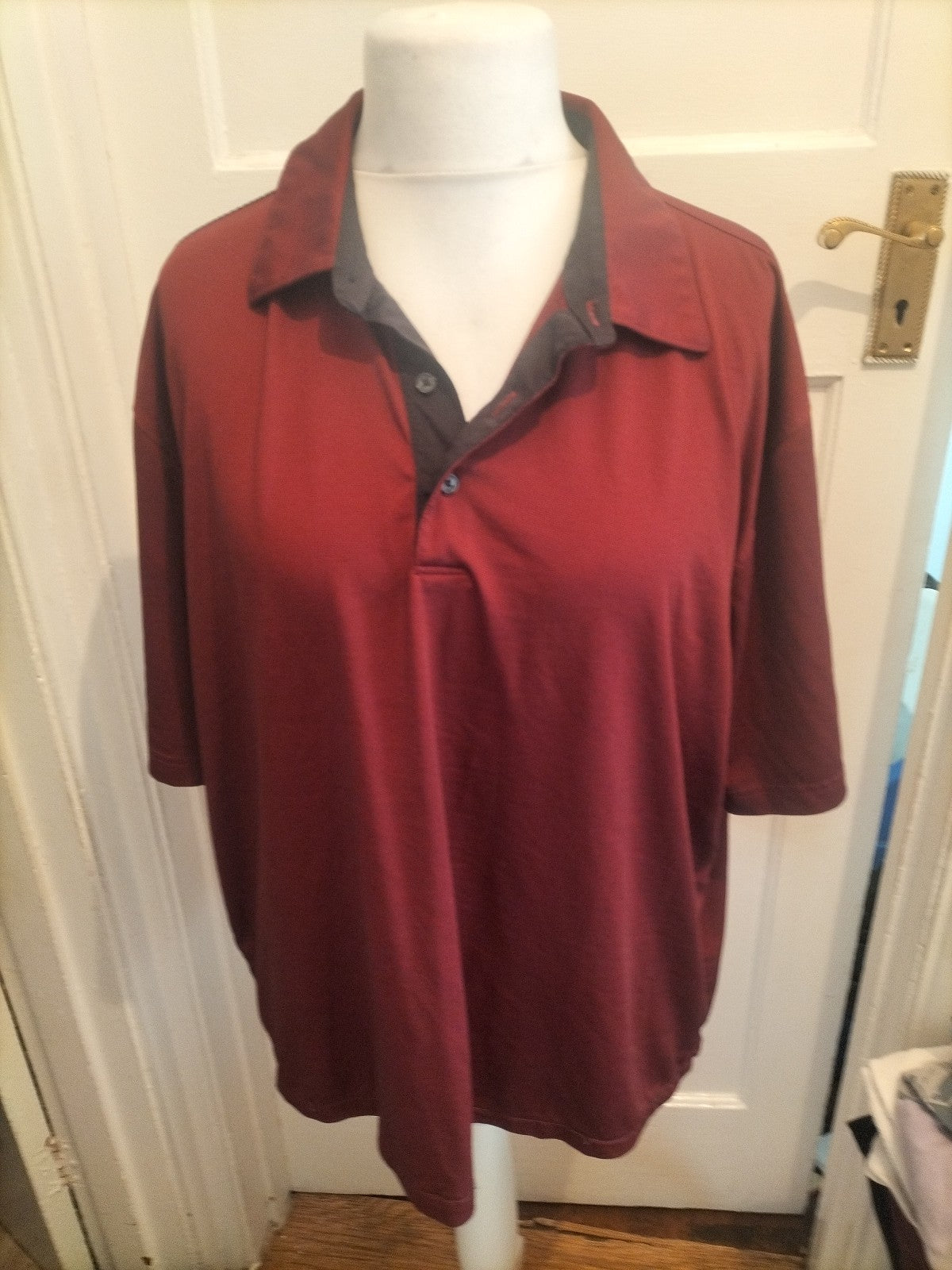 2XL Burgundy Short Sleeve Polo