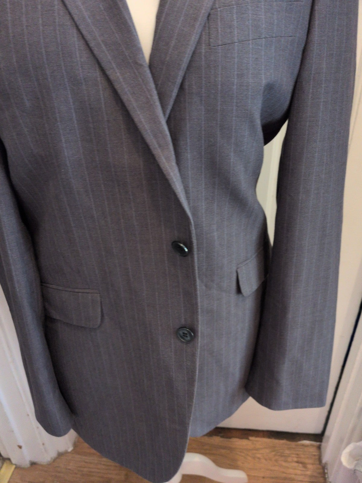 Burton Tailored 40L Grey Pinstripe Suit Jacket