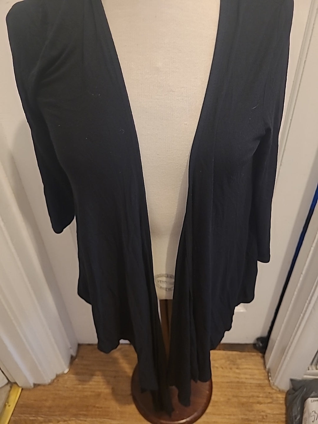 Ladies Jojo Maman Bebe Size Medium Black Waterfall Cardigan