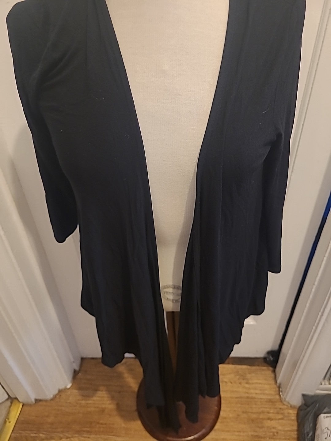 Ladies Jojo Maman Bebe Size Medium Black Waterfall Cardigan