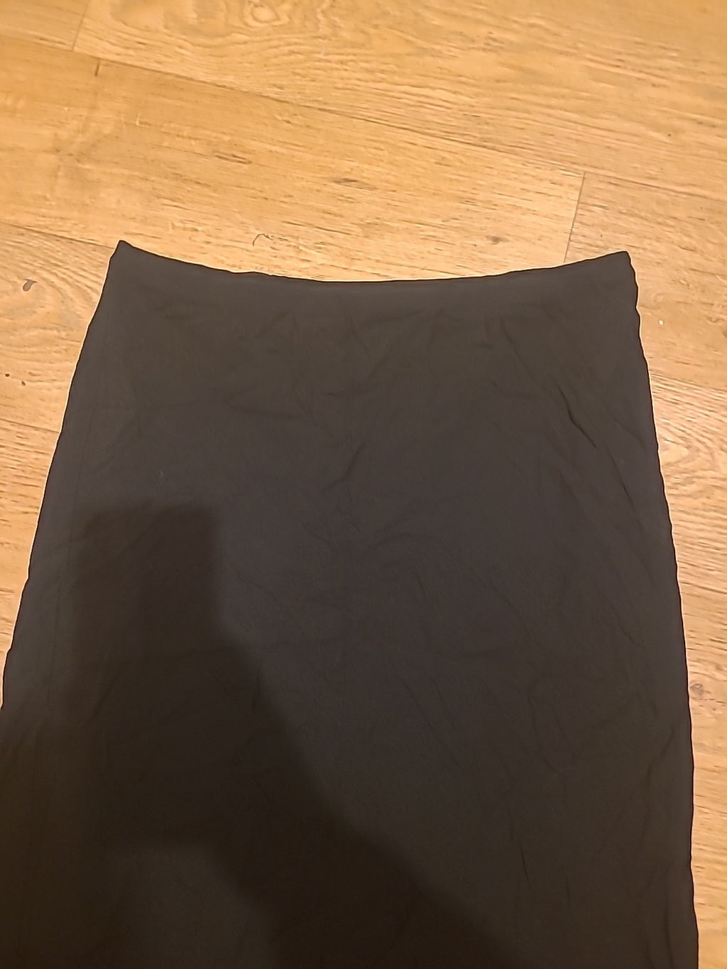 Ladies Marks And Spencer Size 12 Black 26 Inch Waist Lined 24" Length Skirt
