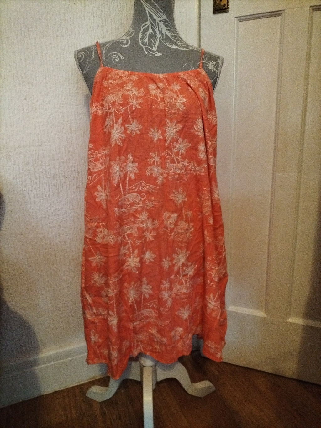 Ladies H+M Size XS Orange Sleeveless Dress