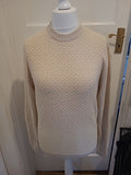 Mens Primark Size Small Cream Textured Jumper