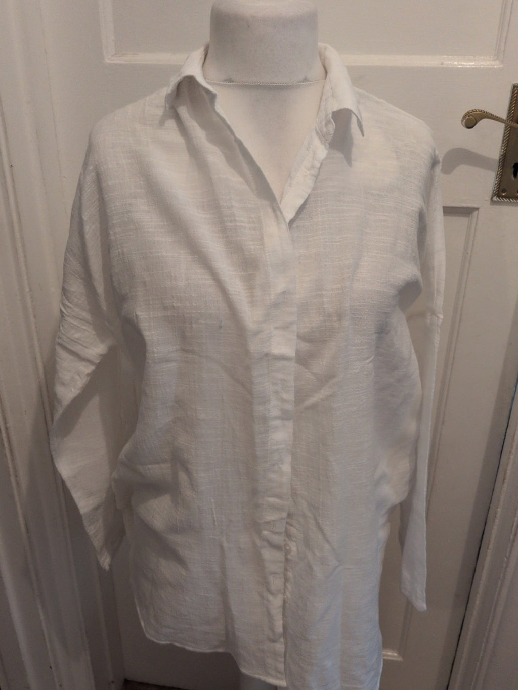 Primark Small Semi See Through Ultra Lightweight Long Sleeve Blouse