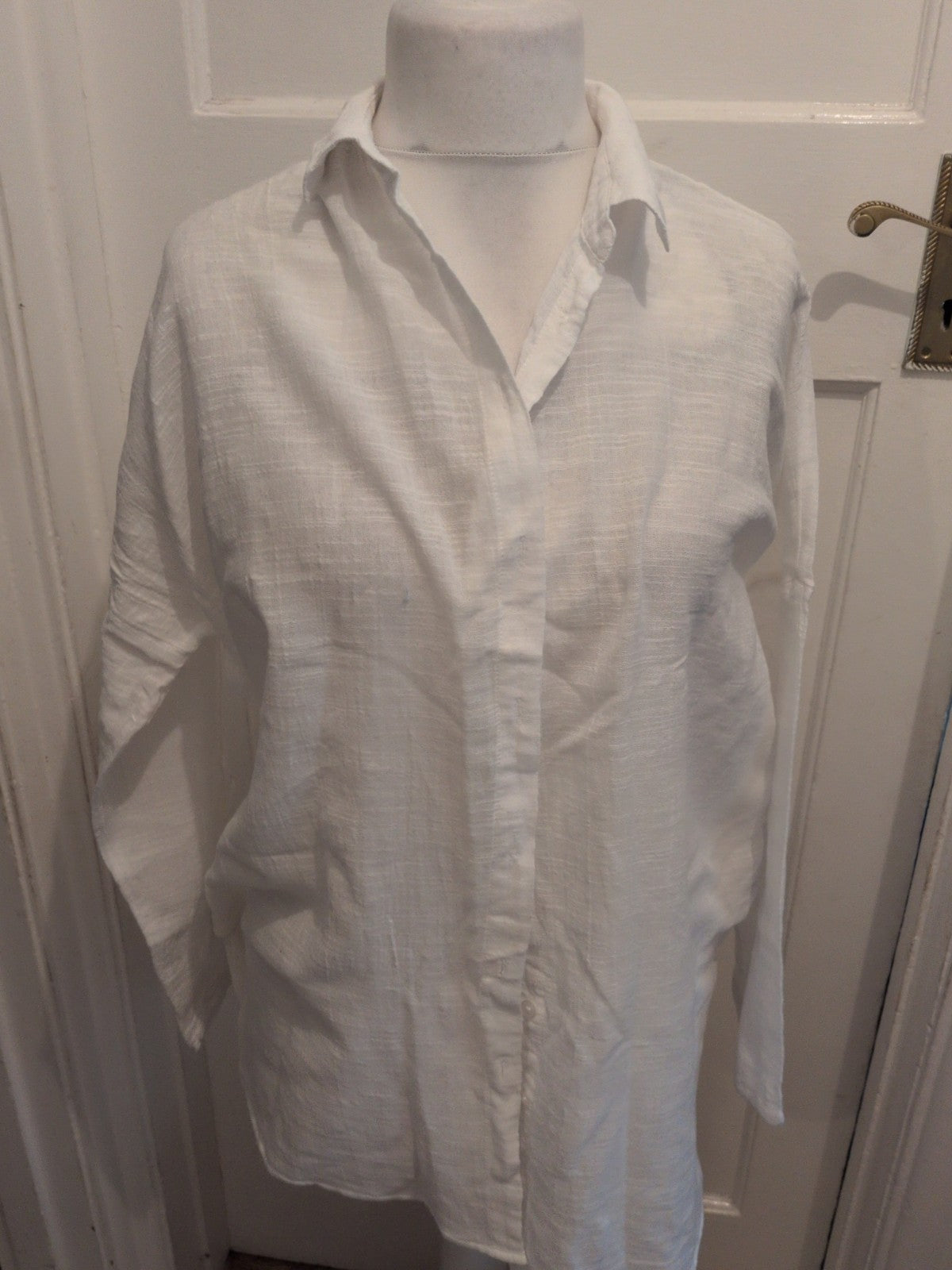 Primark Small Semi See Through Ultra Lightweight Long Sleeve Blouse