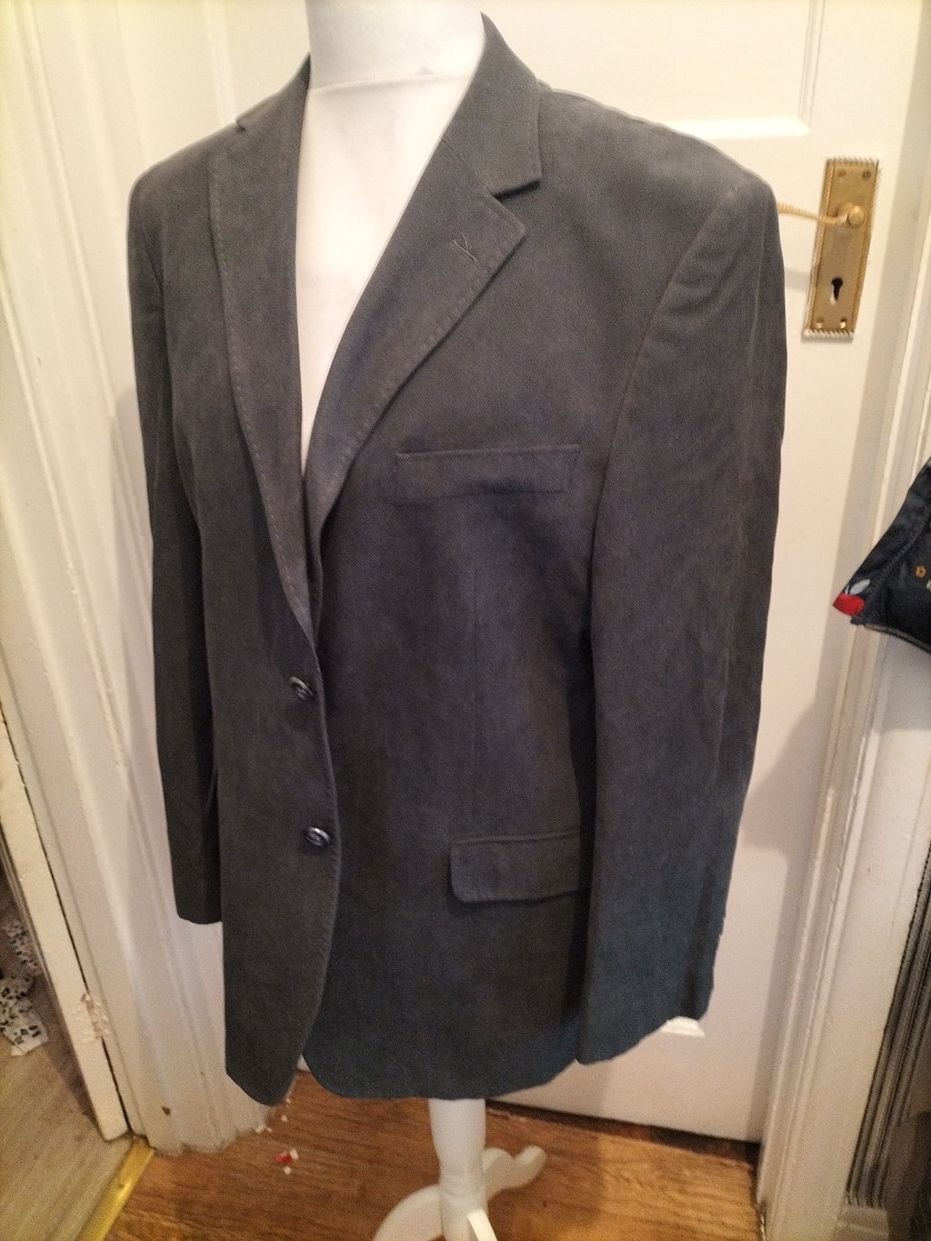 Mens Marks And Spencer Collezione Size 42M Grey Padded Lined Suit Jacket