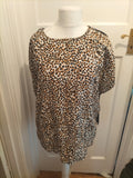 Tu 24 Leopard Print Short Sleeve Blouse