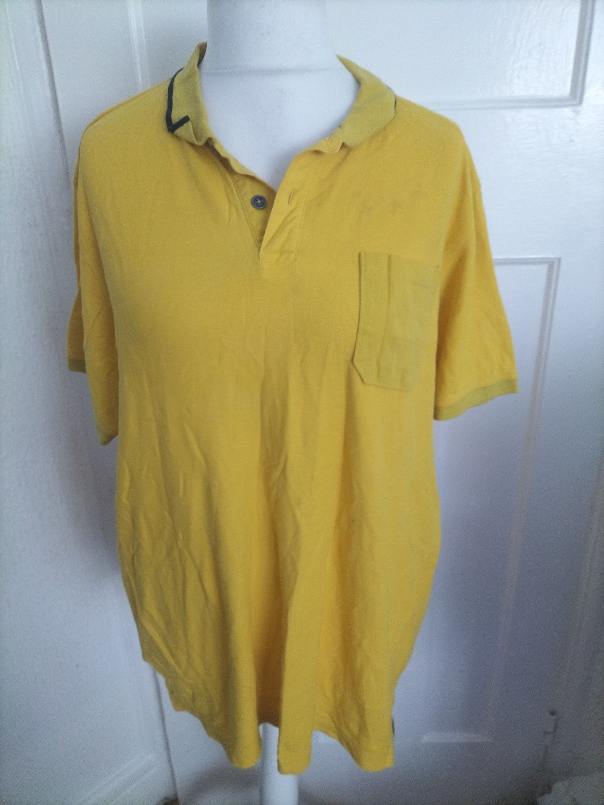 Mens Rhino Work Size 2XL Yellow Short Sleeved Polo
