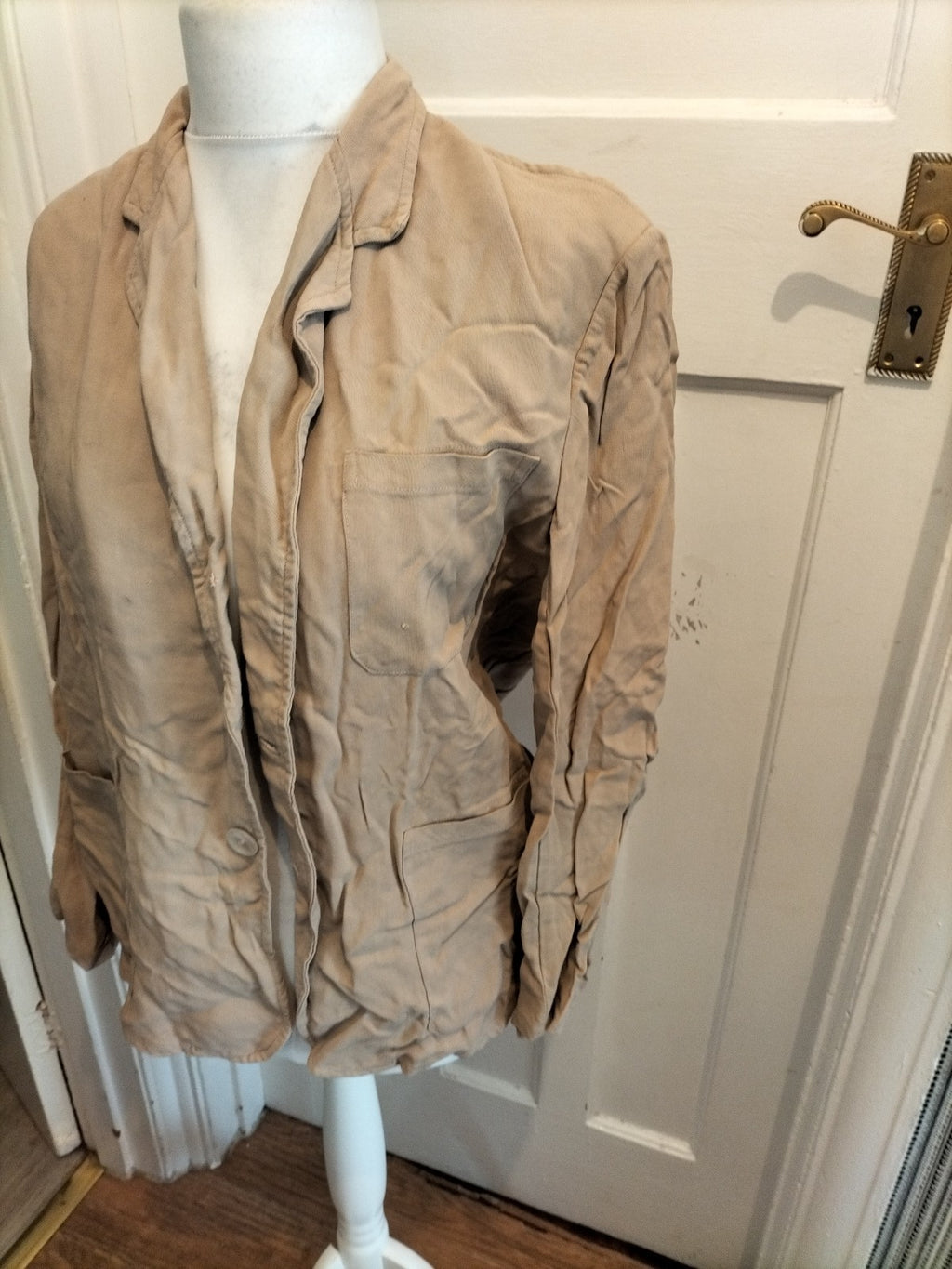 Anderson Large Beige Buttoned Shirt Long Sleeve