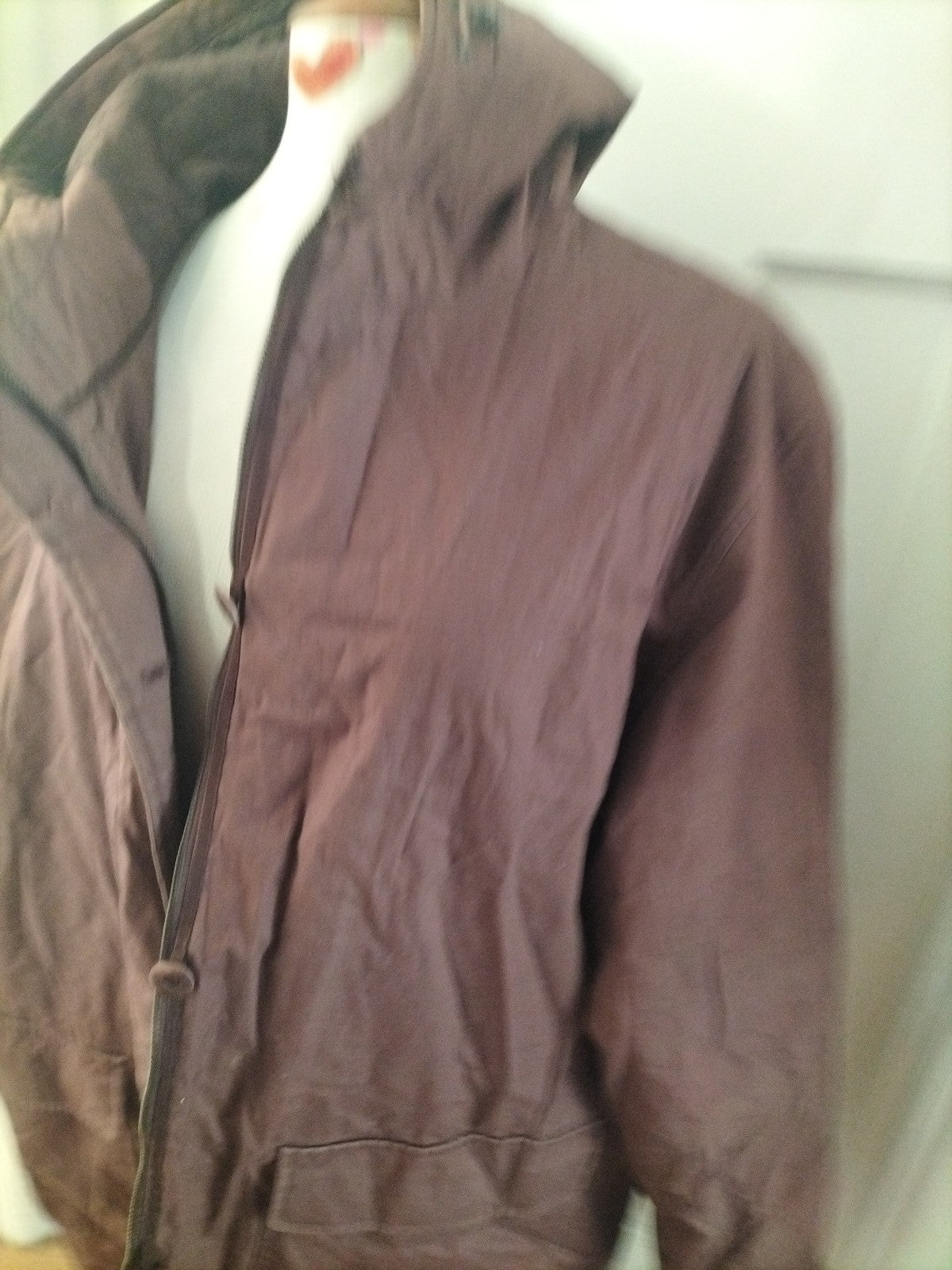 Ladies Dannimac Size XL Brown Lined Hooded Coat