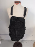 Denim&Co 12 Charcoal Dungaree Dress Sleeveless