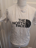 North Face White With Black Short Sleeve Large T-shirt Ladies