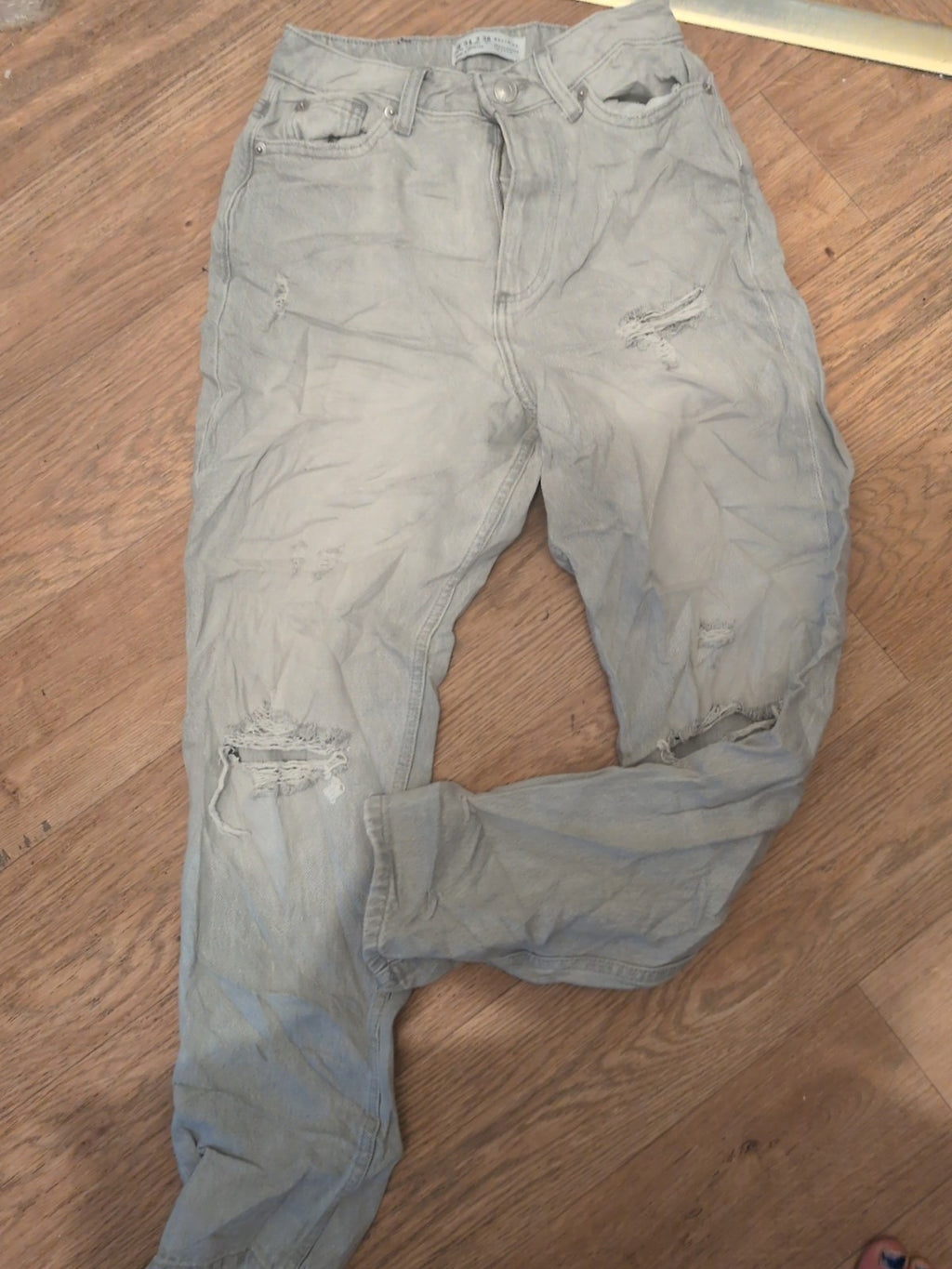 Denim&Co 6 Pale Grey Jeans Straight