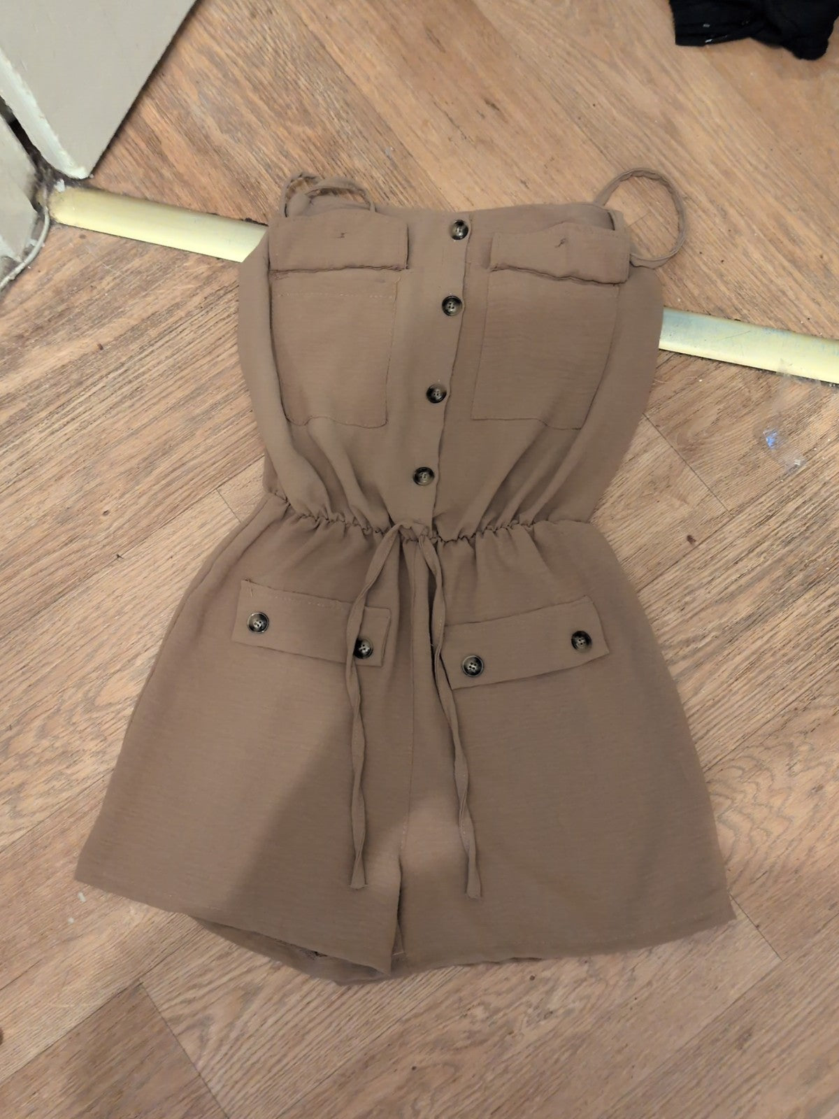 New Collection Small Brown Sleeveless Playsuit