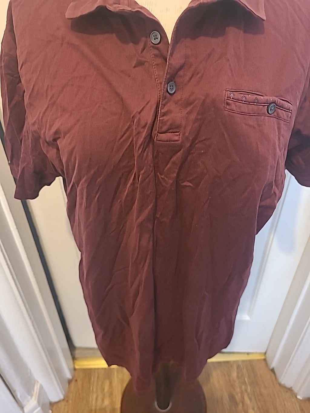 Mens Tu Size Large Deep Purple Short Sleeve Collared Polo