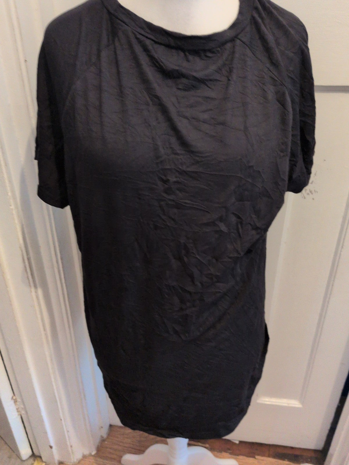 2XL Black T-shirt Short Sleeve Ladies