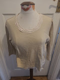 Ladies BHS Size 18 Stone Short Sleeve Top