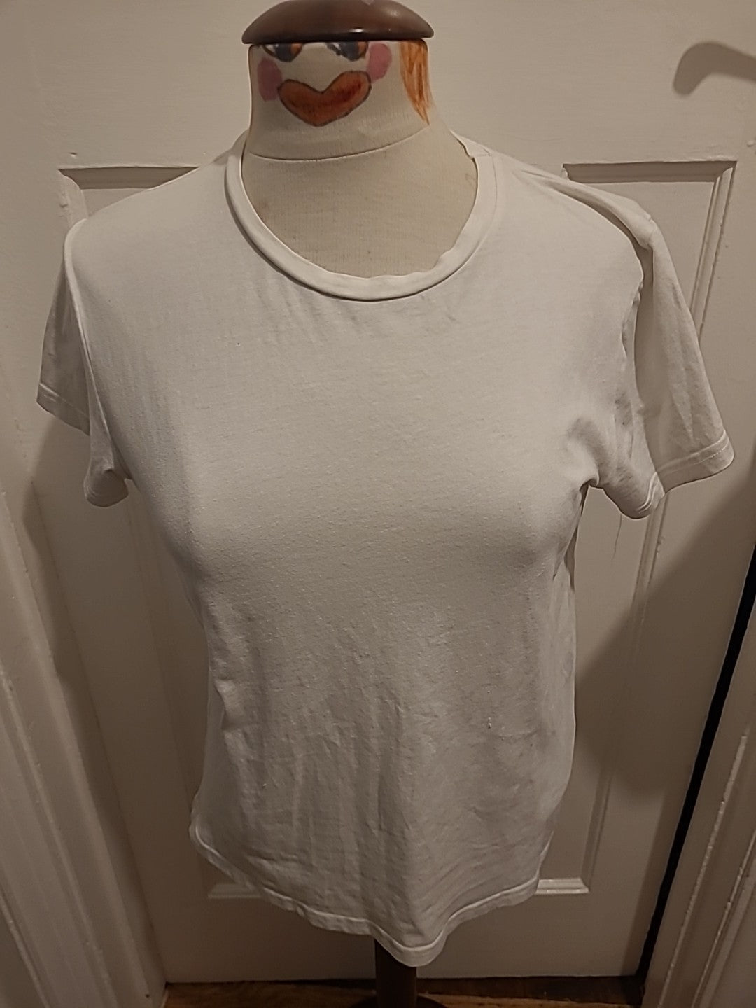 Mens Primark Size Medium White Short Sleeved Tshirt Round Neck