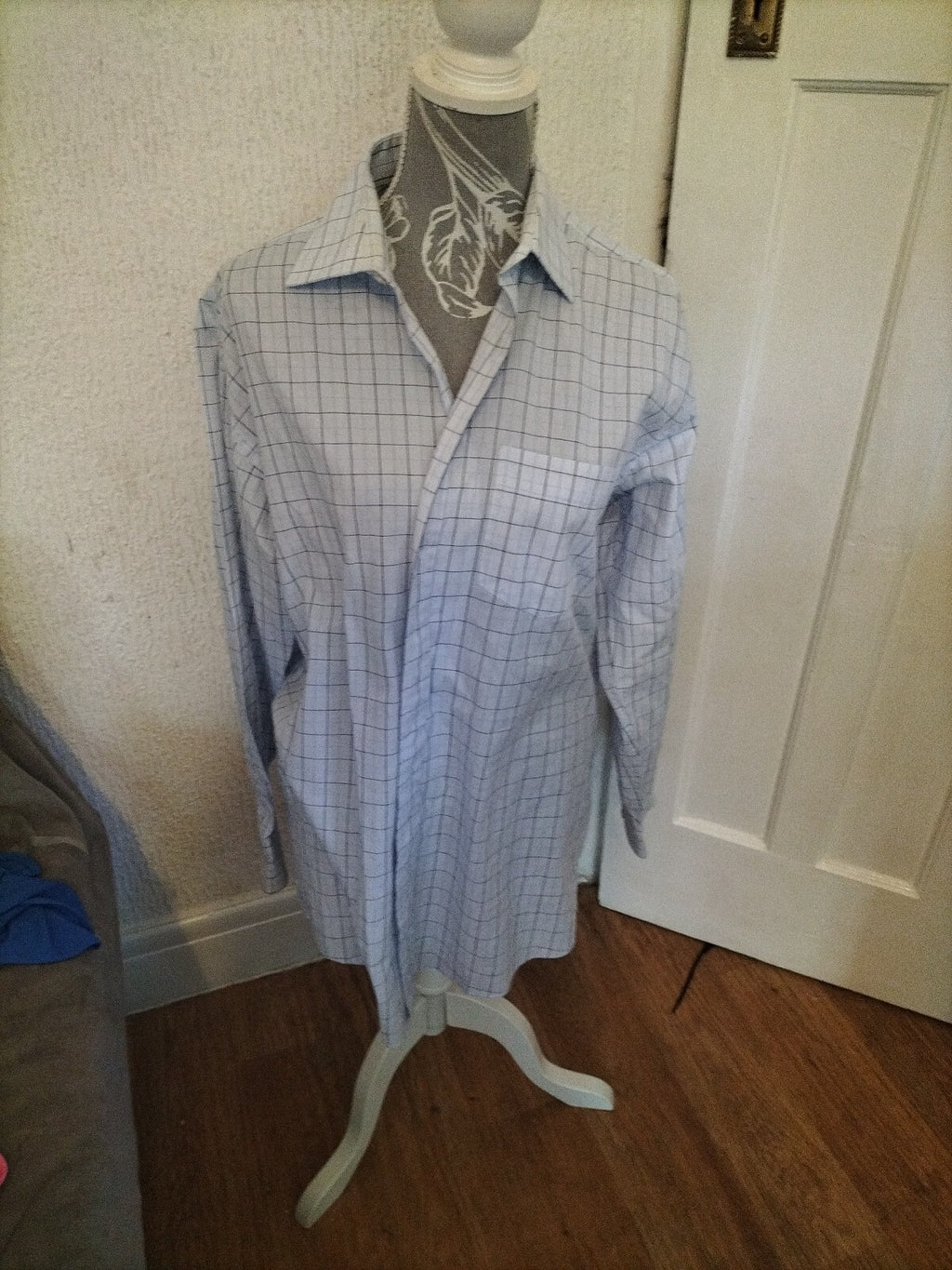 Mens Primark 16" Long Sleeved Check Shirt