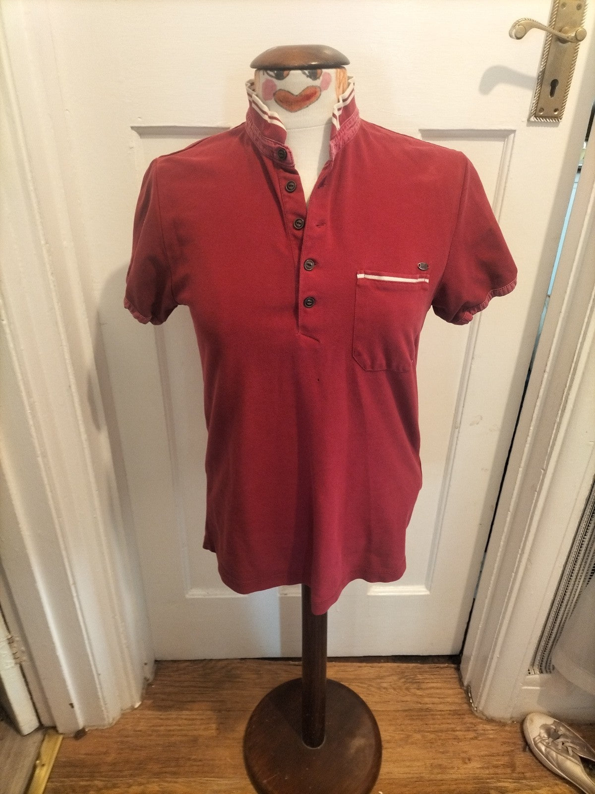 Mens Firetrap Size Small Red Short Sleeved Polo