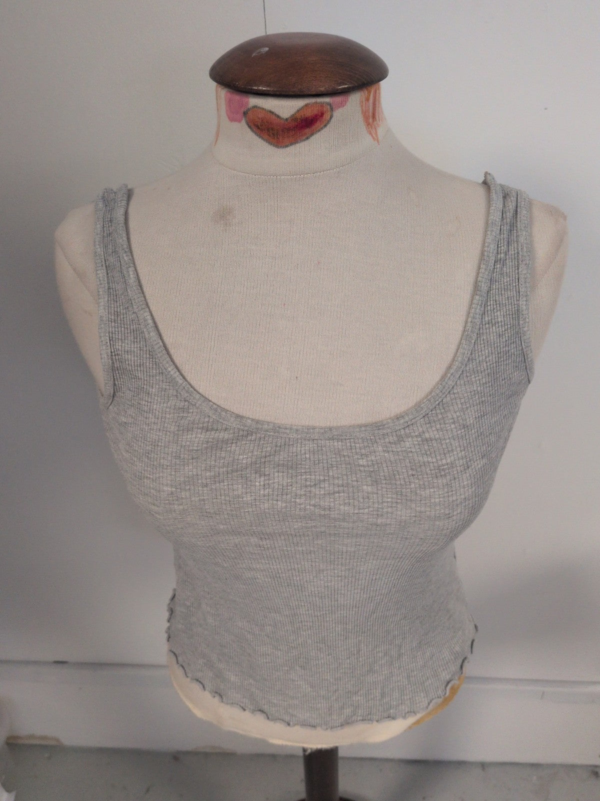 New Look 12 Grey Sleeveless Pyjama Top