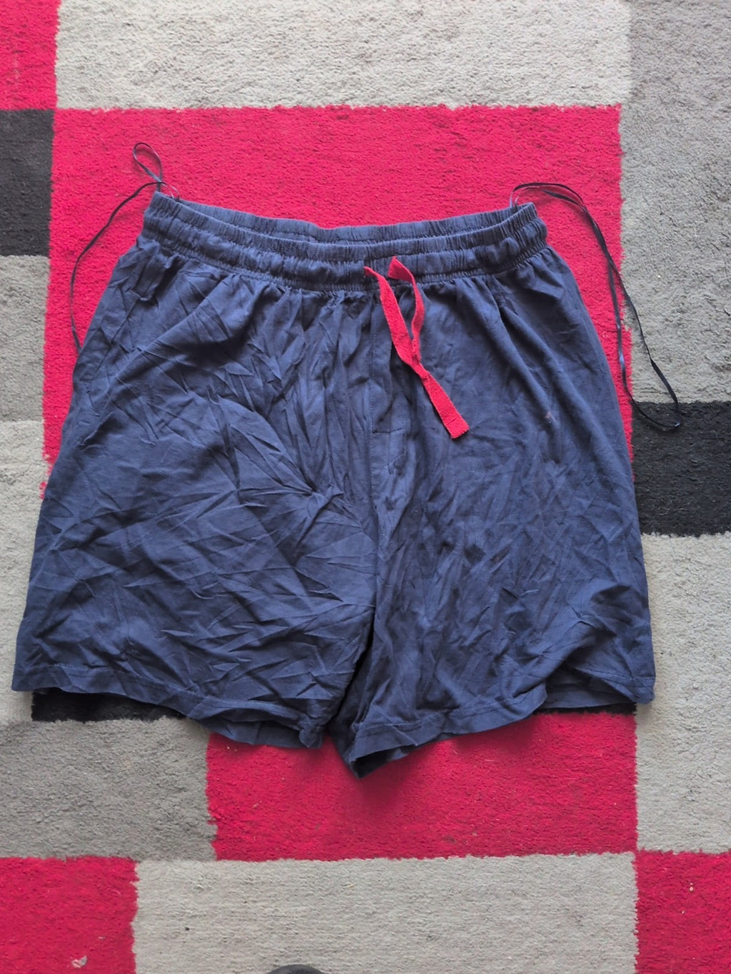 George Medium Navy And Red Pyjama Short(Small Bleach Mark)