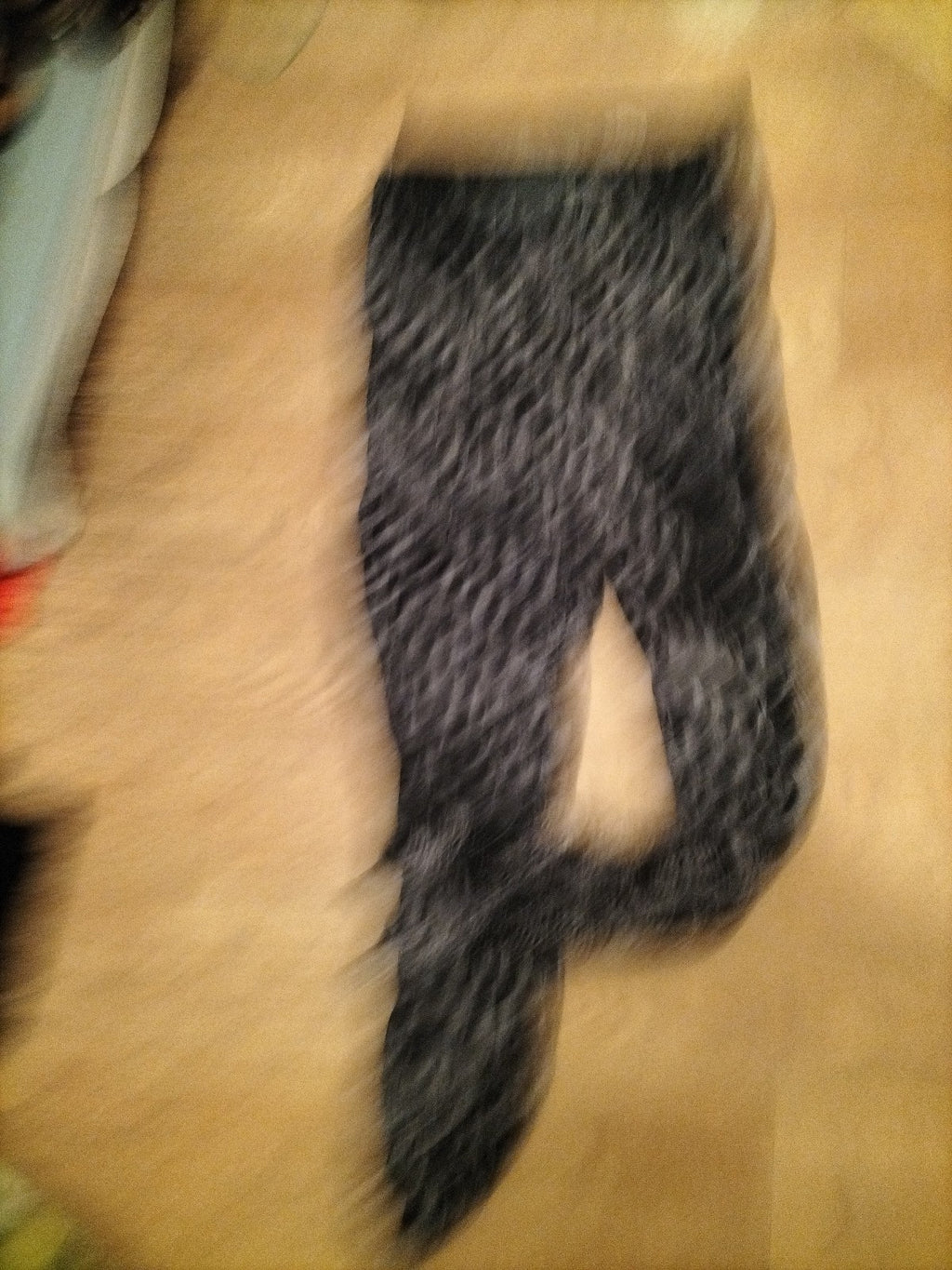 Ladies Be Beau Size 10 Grey And Black Elasticated Leggings