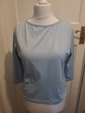 Ladies Mordern Classics Size 12 Light Blue Long Sleeve Blouse