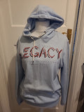 Mens Cedarwood State Size Large Pale Blue Printed Hoodie