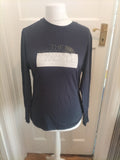 The North Face Small Navy Print Long Sleeve T-shirt