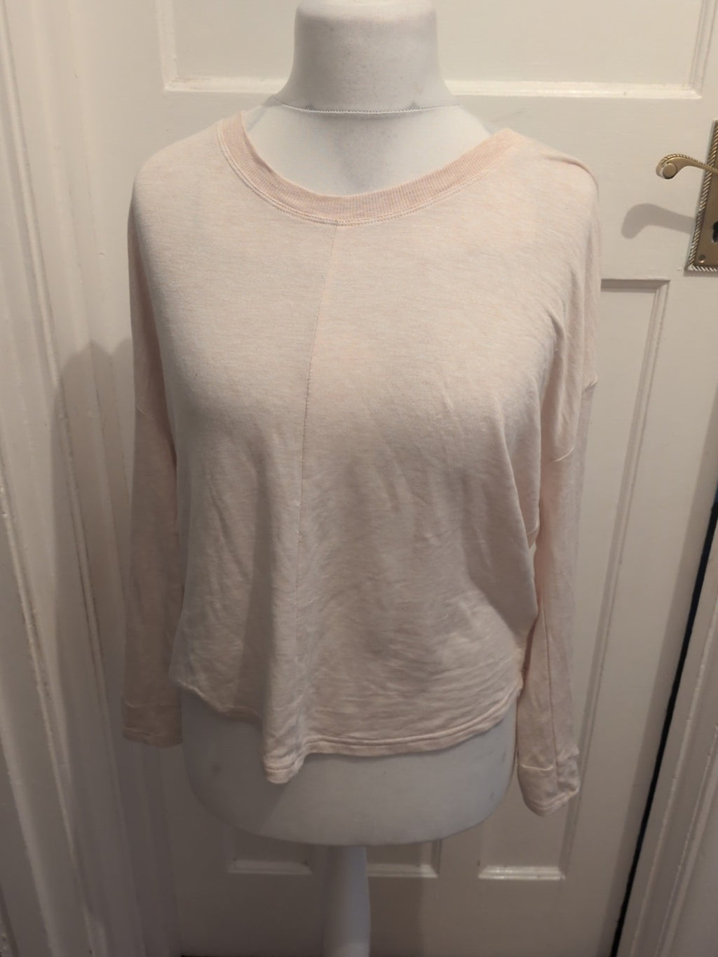 Primark 6-8 Stone Criss Cross Long Sleeve Blouse