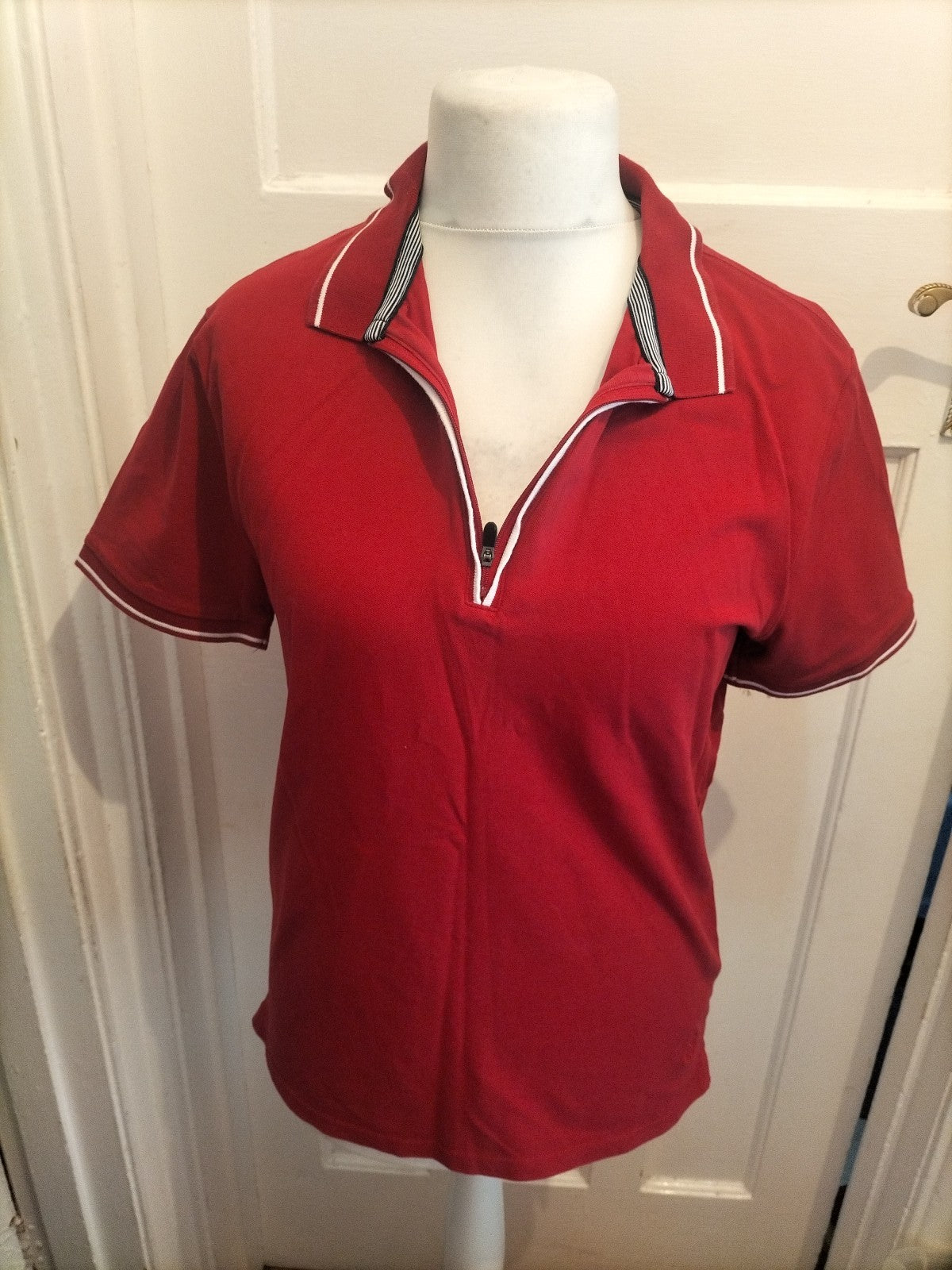 Blue Harbour Medium Tailored Fit Red Short Sleeve Polo
