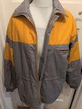 Active Large Grey And Orange Full Zip Coat