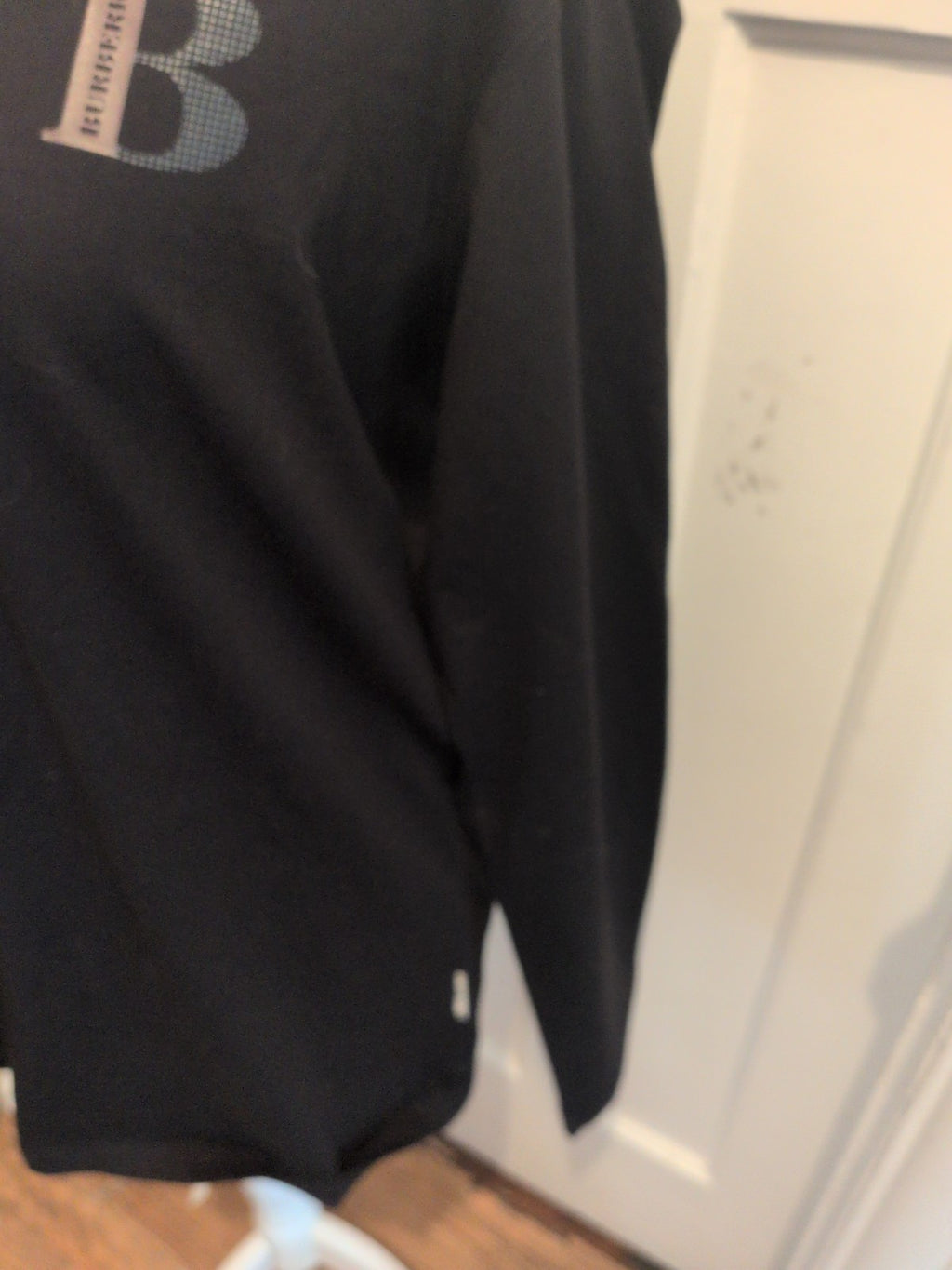 Brand New Burberry 3XL Black Long Sleeve T-shirt