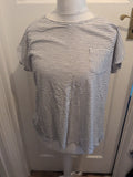 White Stuff 18 White Stripe Short Sleeve T-shirt