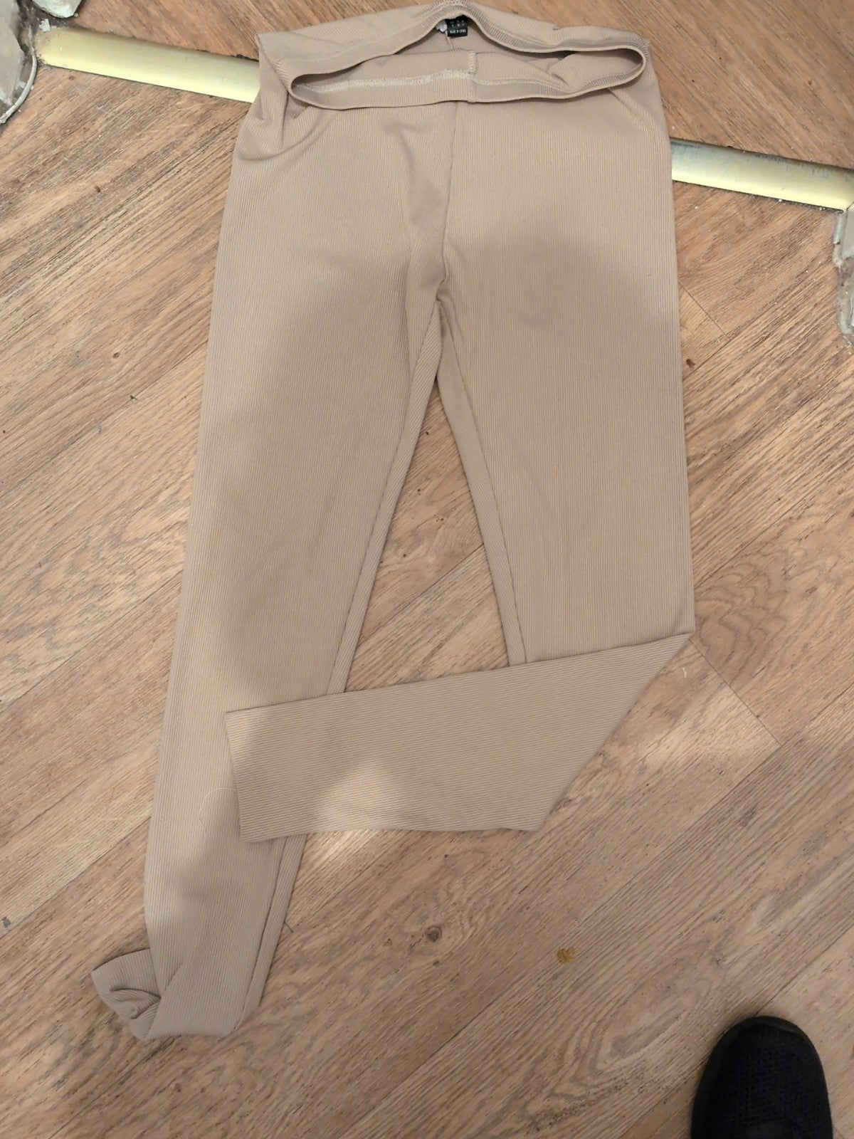 Shein Small Pale Brown Elasticated Trousers Leggings