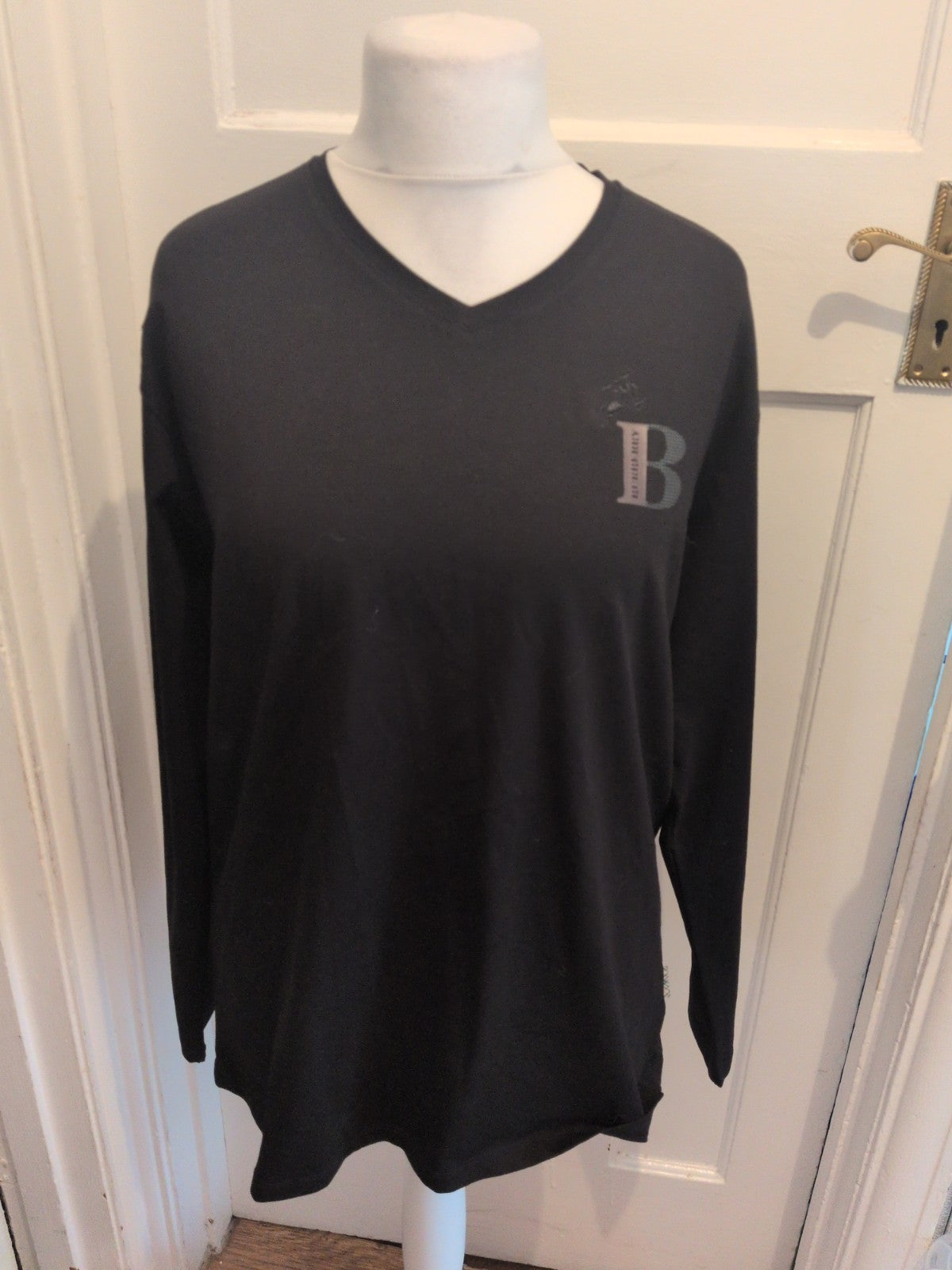Brand New Burberry 3XL Black Long Sleeve T-shirt