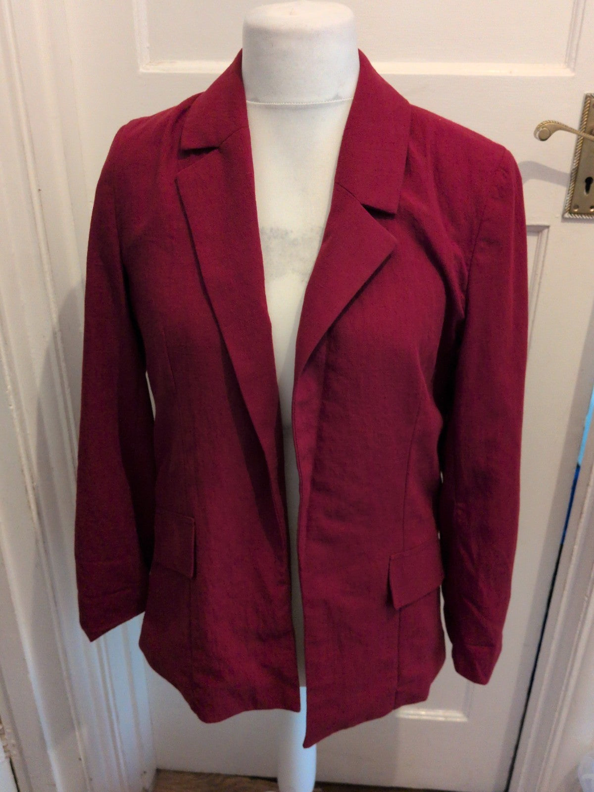 Primark Small Deep Red Lined Padded Blazer