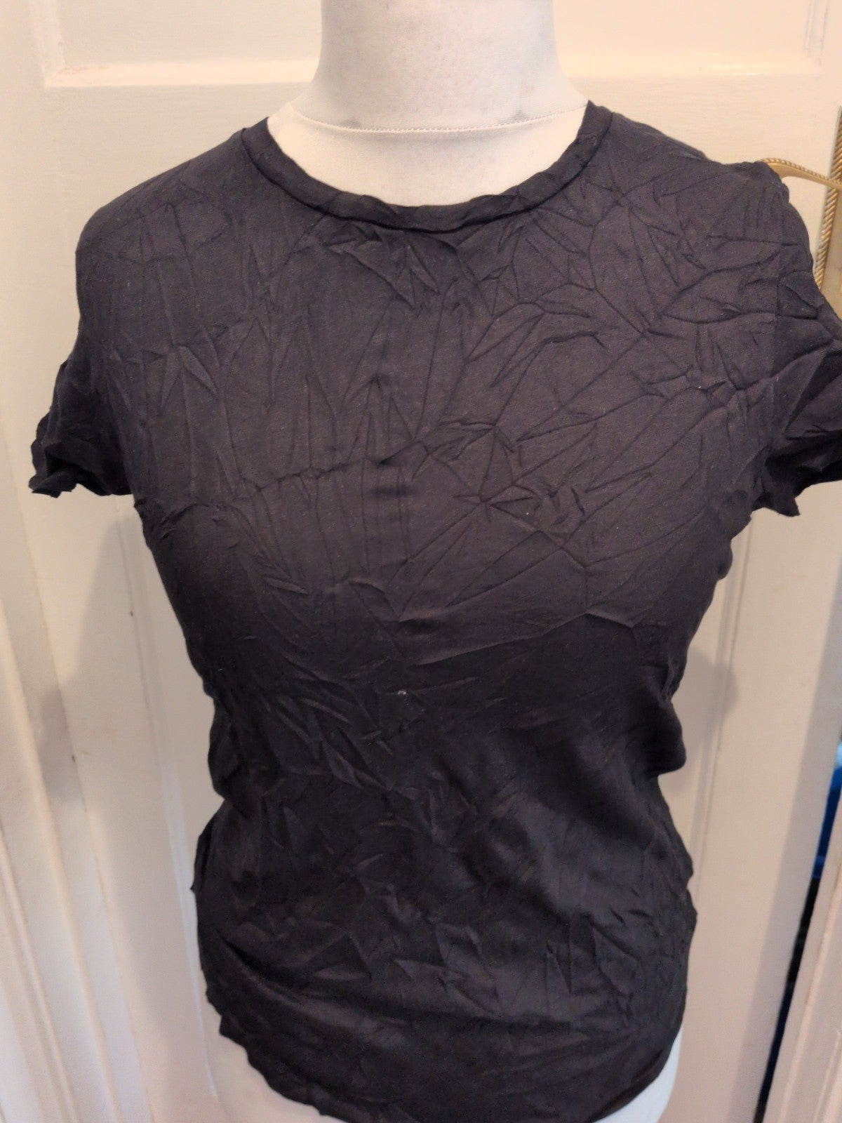 George T-shirt Ladies 10 Crew Neck Black
