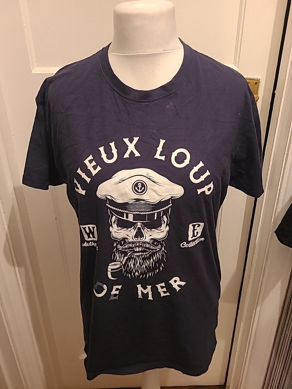 Mens Sols Size L Mavy Printed Captain Tshirt