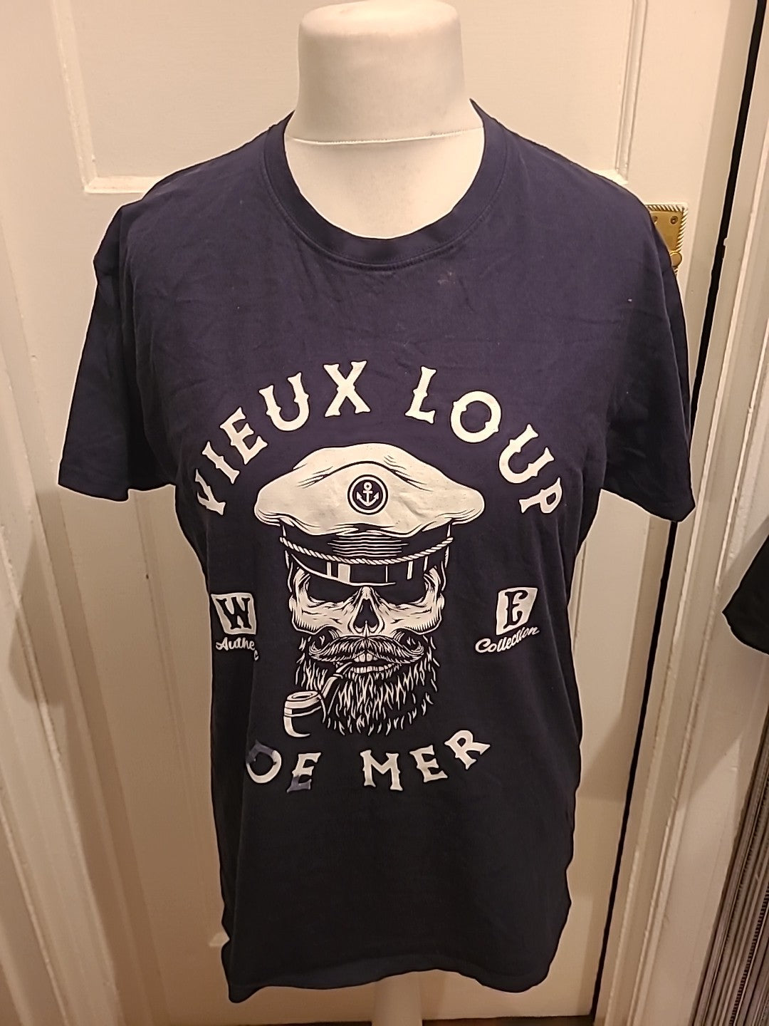 Mens Sols Size L Mavy Printed Captain Tshirt