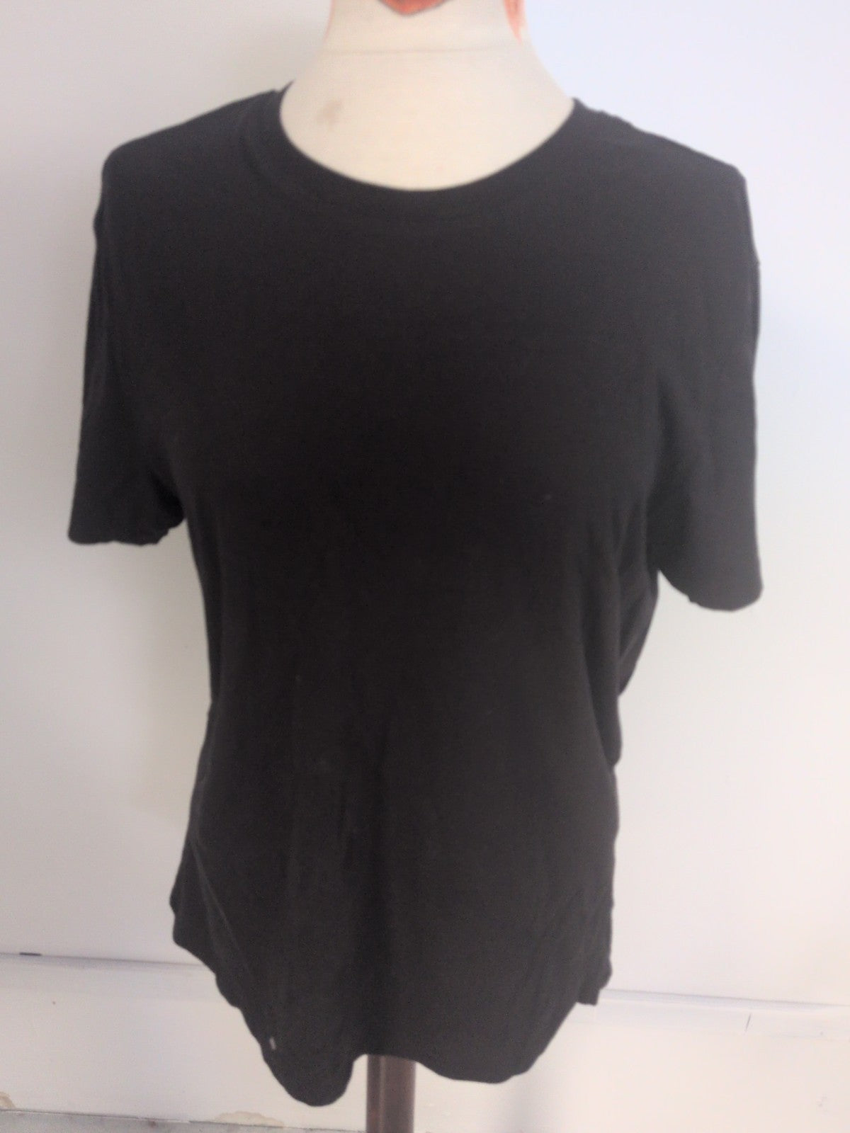 Mens Primark Black Medium Reg Fit Short Sleeve T-shirt