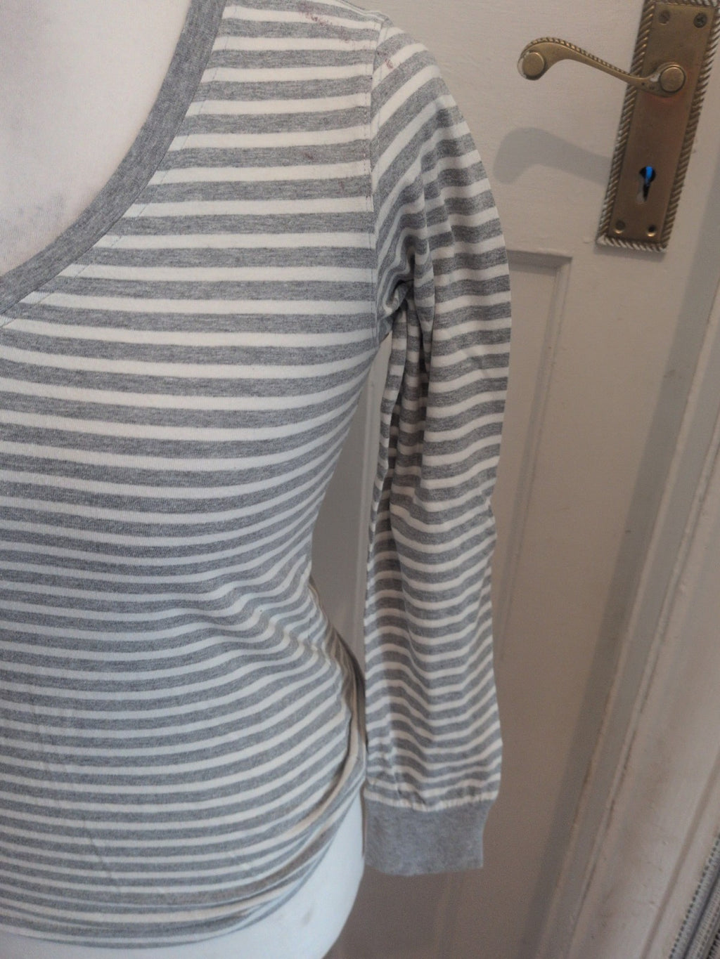 Gul M/L Grey And White Stripe Long Sleeve T-shirt