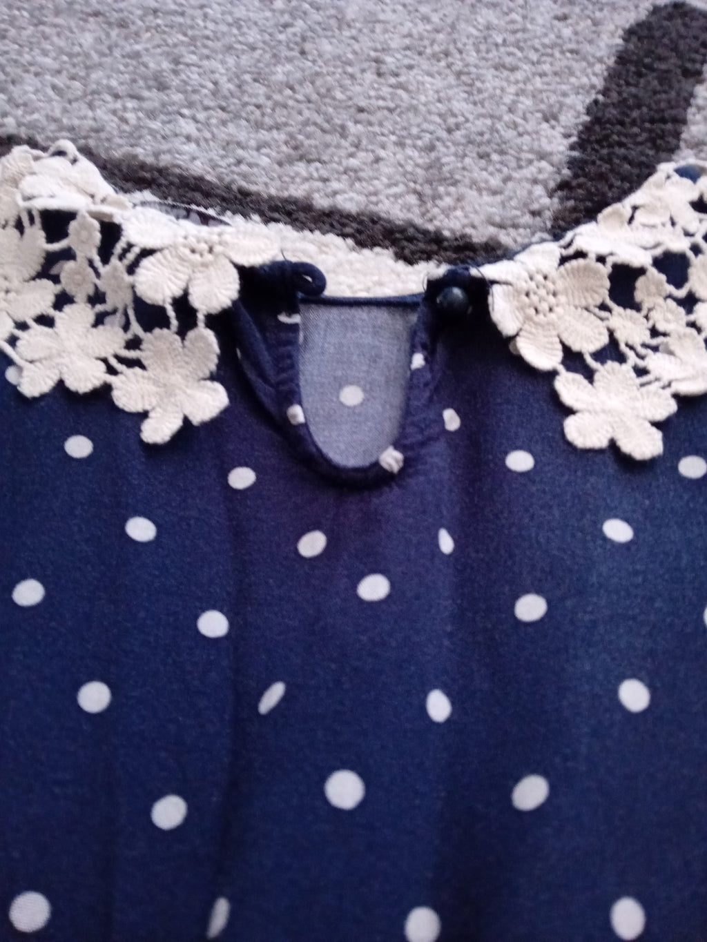 Girls Dress Age 13 Newlook Navy/white Spotted Free Delivery