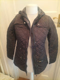 Ladies Maine Size 10 Black Full Zip Lined Coat
