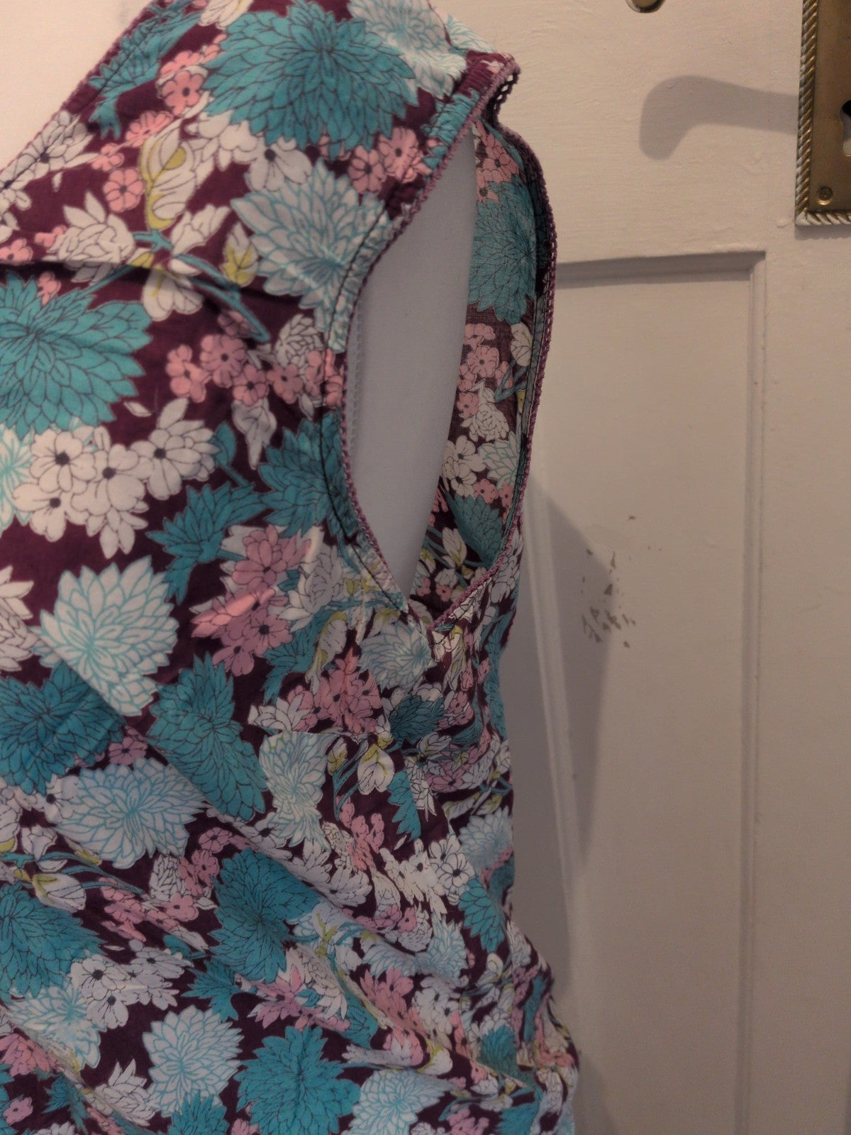 M&Co 16 Purple Sleeveless With Turquoise Sleeveless Blouse