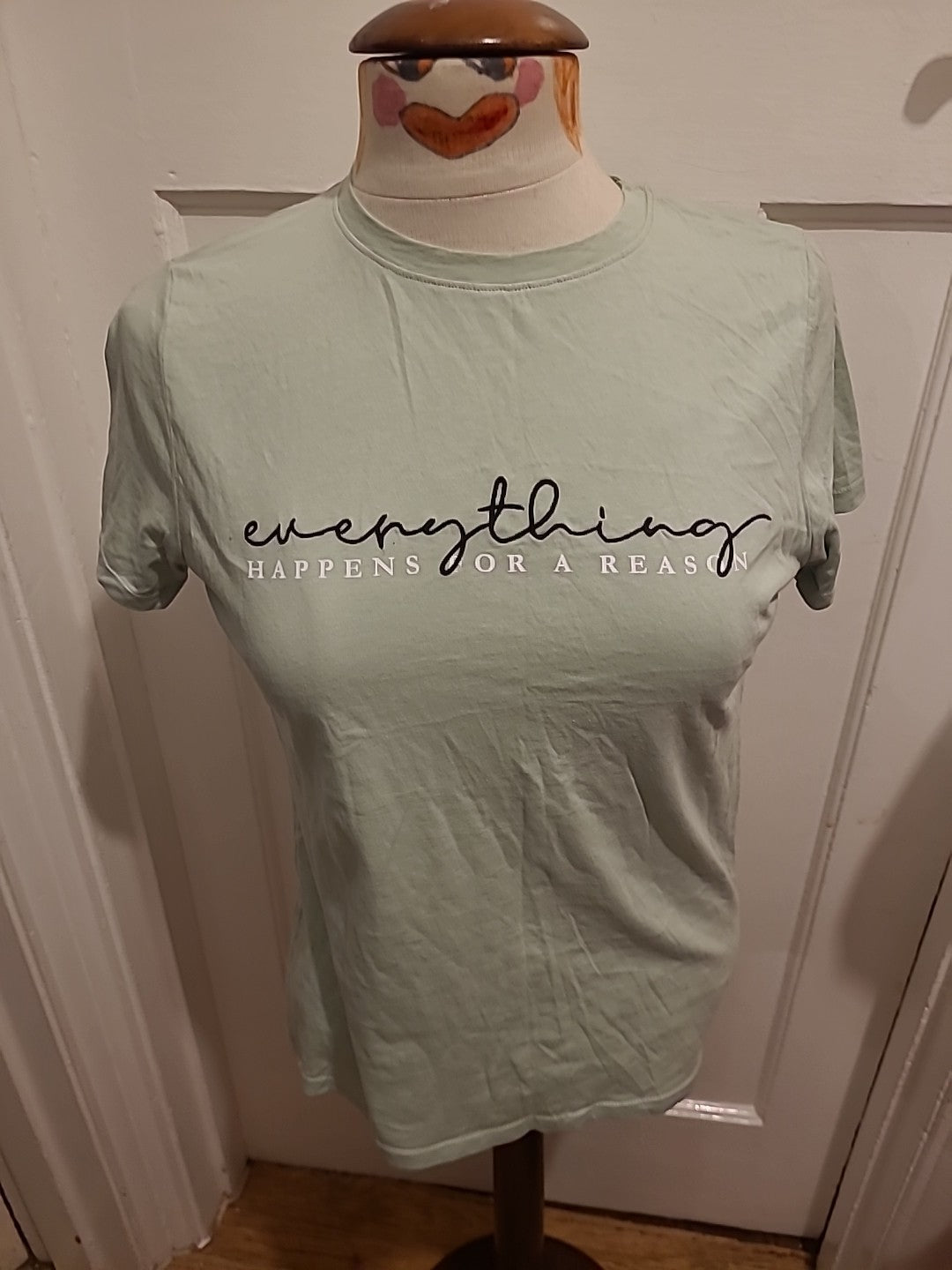 Ladies New Look Size 8 Mint Print Short Sleeved Tshirt
