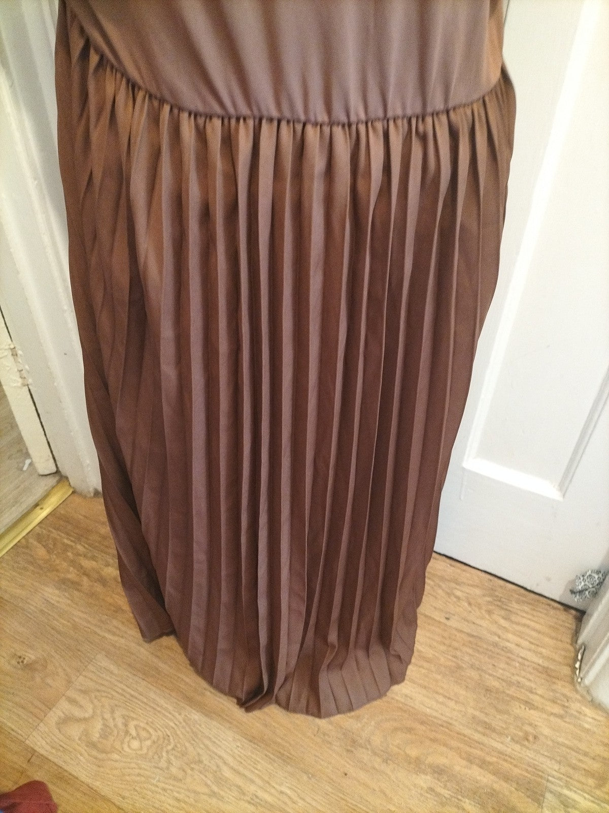 Ladies Shein Size XL Curve Brown Elasticated Hem Dress