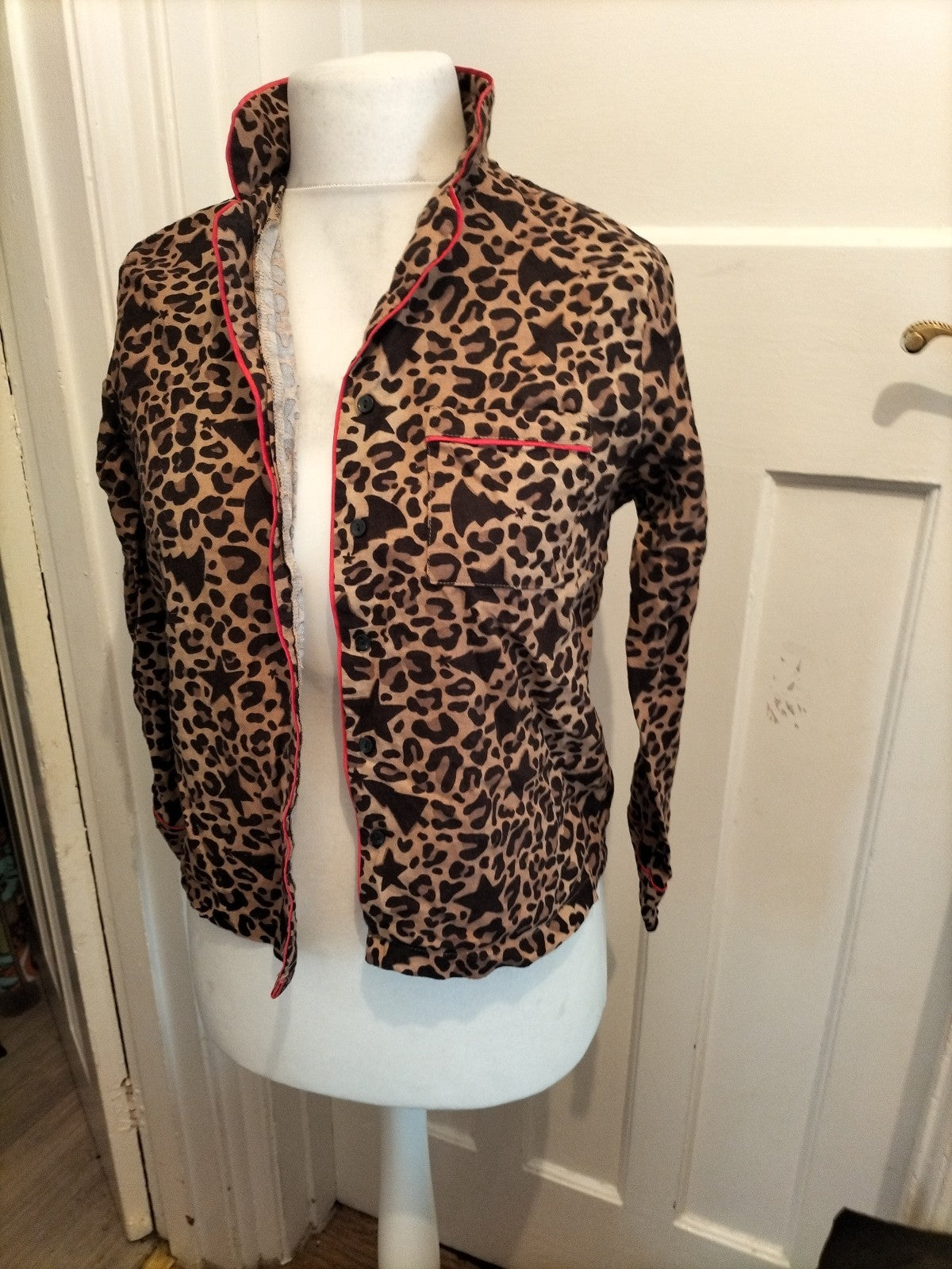 Ladies Always Dreaming Size 6 Leopard Print Pyjama Top